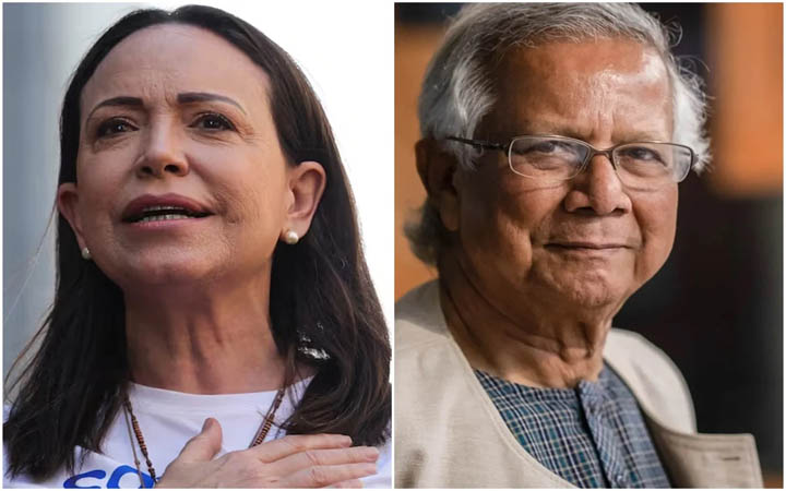 ২০২৫ শান্তিতে নোবেলজয়ী ভেনেজুয়েলার মারিয়া করিনা মাচাদোকে প্রধান উপদেষ্টার অভিনন্দন